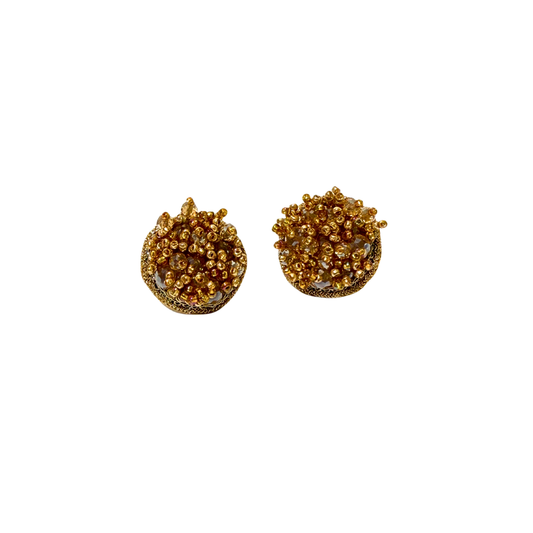Tara Iktara Textured Gold Stud Earrings
