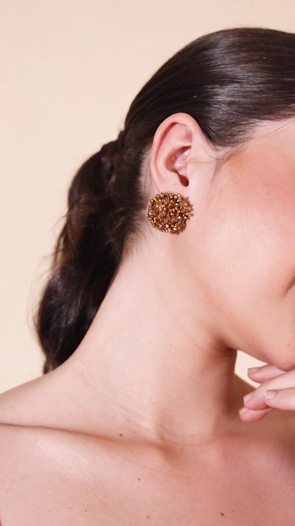 Tara Iktara Textured Gold Stud Earrings