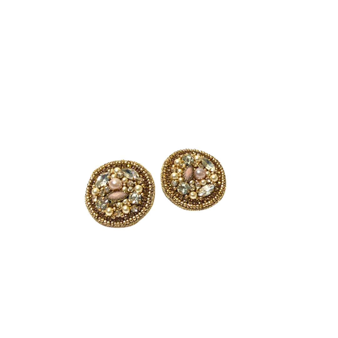 Sultana Vintage Crystal Stud Earrings