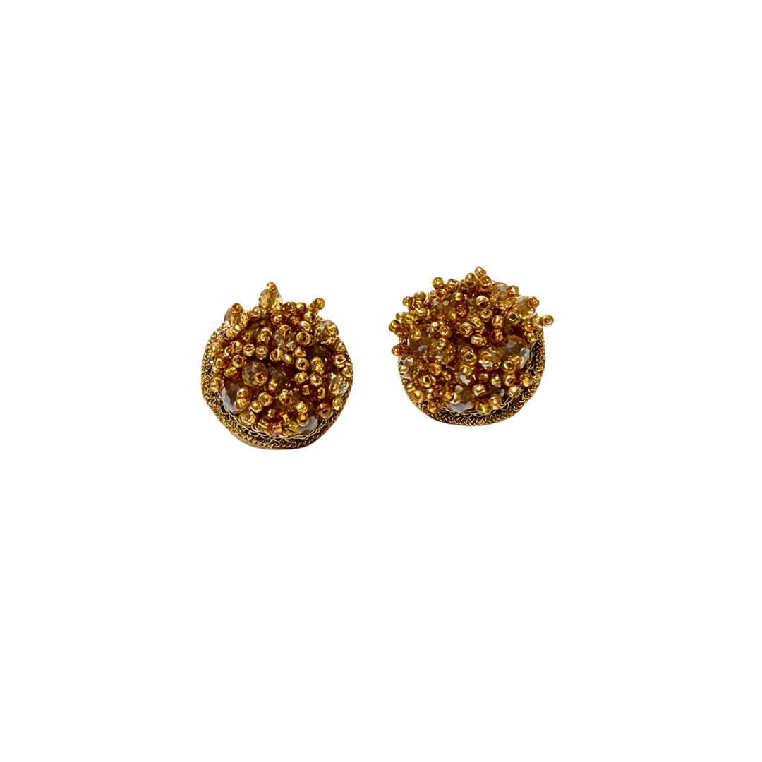 Tara Iktara Textured Gold Stud Earrings